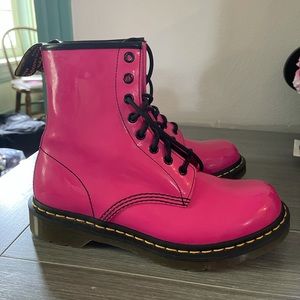 Dr. Martens women’s patent leather combat boots